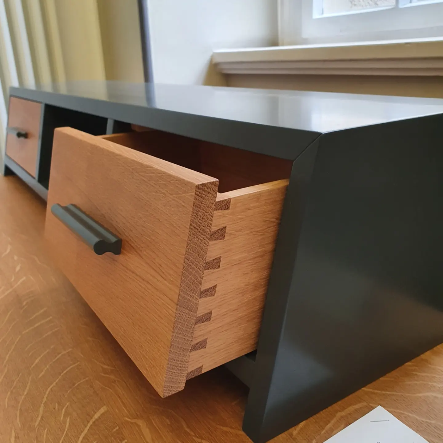 Schubkasten mit Schrägzinken